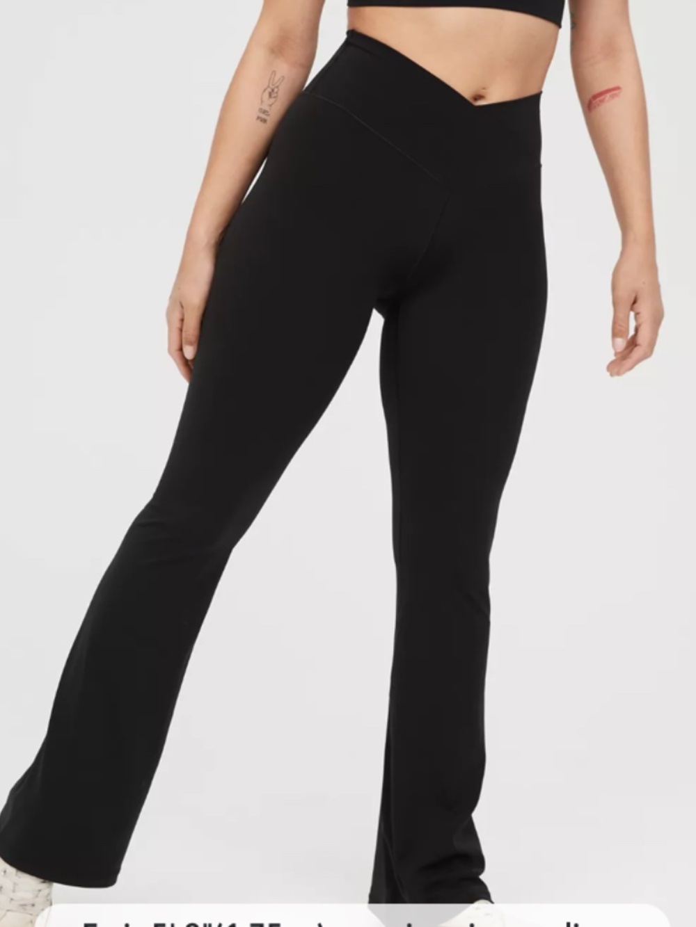 Aerie High Waisted Crossover Flare Legging - Long Inseam